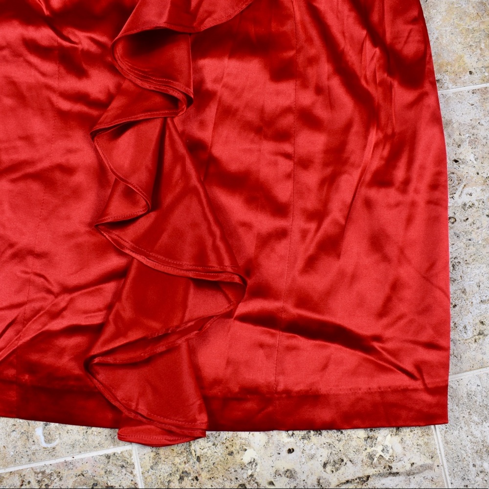 Express Strapless Silk Ruffle Mini - image 4